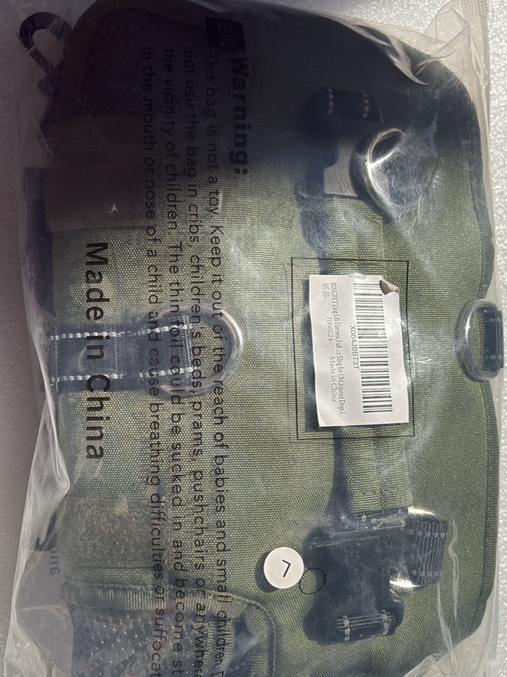 Camo Green Dog Harness Vest with MOLLE Webbing